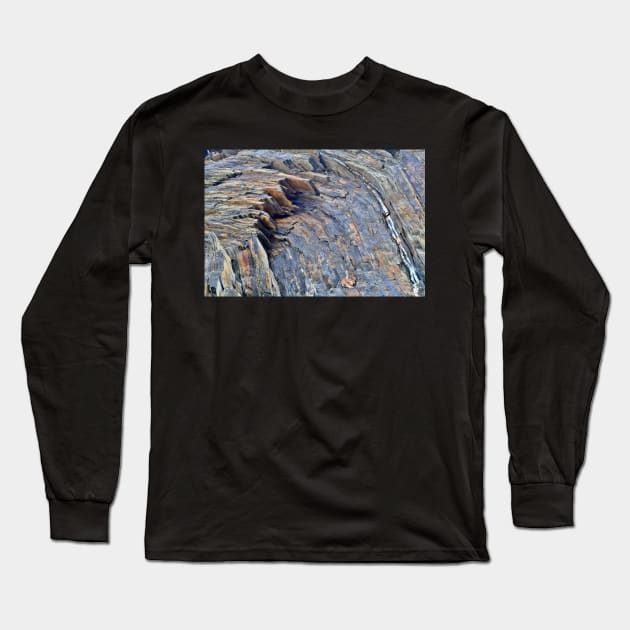 Rock Abstract VII Long Sleeve T-Shirt by AlexaZari